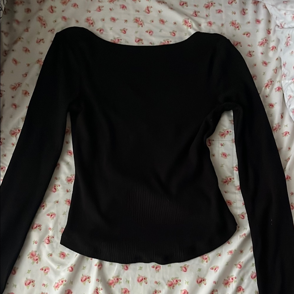 Elegant Black Long Sleeve Top
